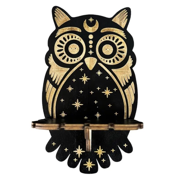 NEW! Beautiful Owl Crystal and Gemstone Shelf! - Picture 1 of 3